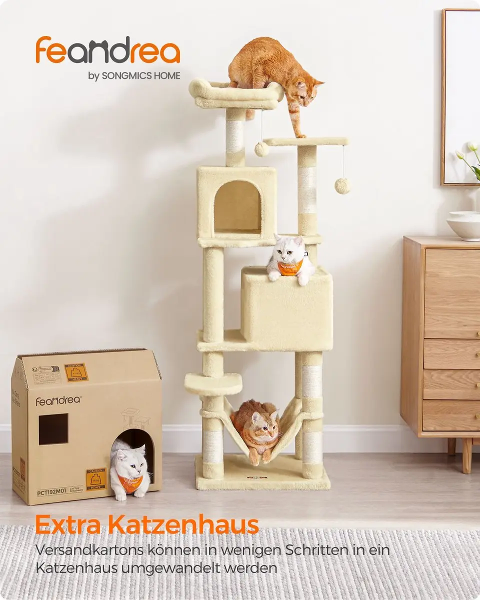 Songmics Krabpaal 155cm - Beige