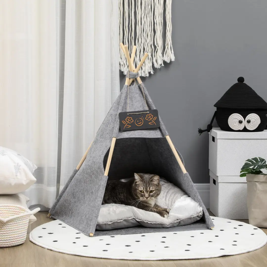 Pawhut Huisdiertent D30-386 - 30cm - Grijs