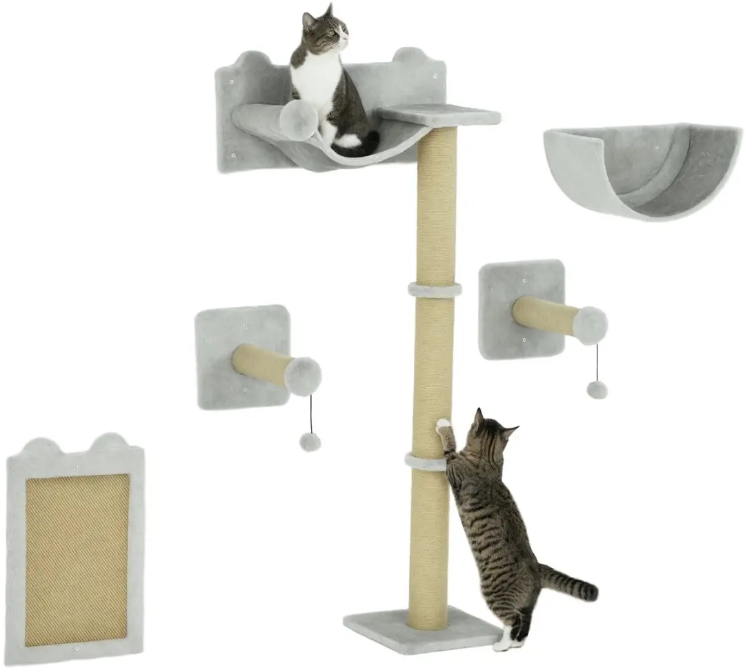 Pawhut Kletterwand Katzen 5-delig