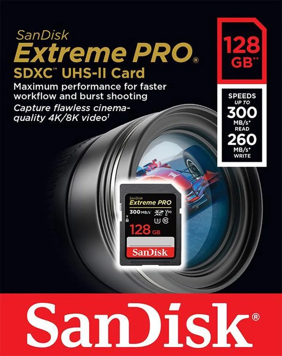 SanDisk SDSDXDK-128G-GN4IN Micro SD Kaart 128GB - UHS-II