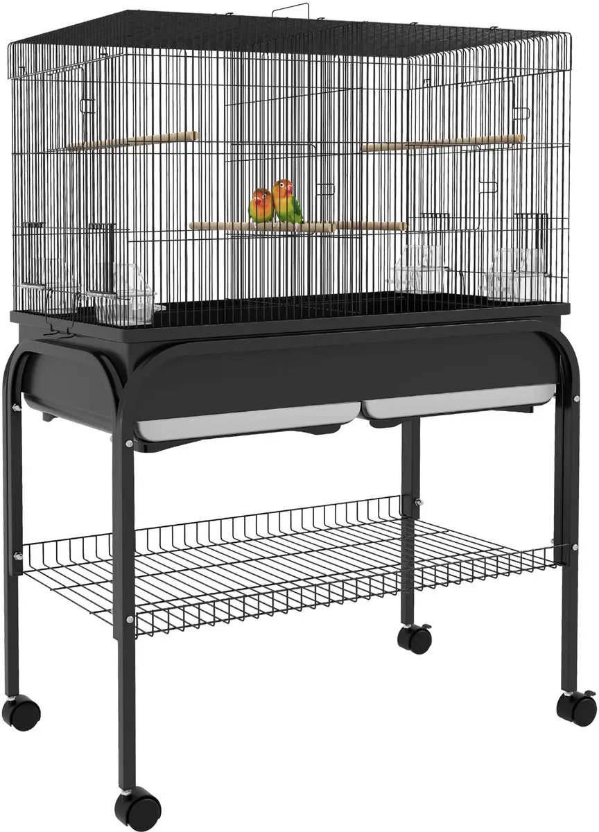Pawhut Vogelkooi Vloer 85x49x119cm