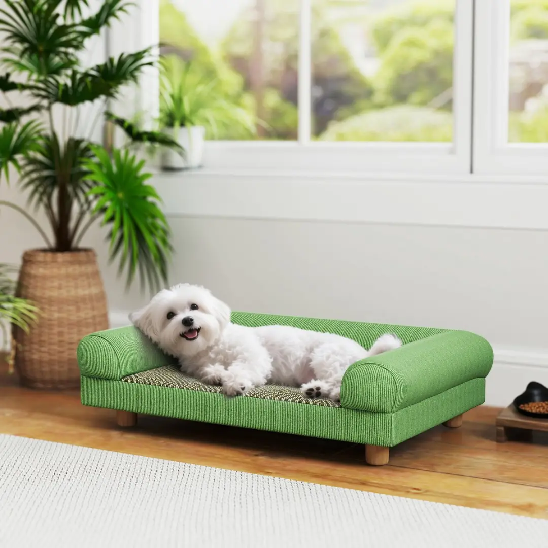 Pawhut Huisdierensofa Corduroy 63x41x17cm Groen