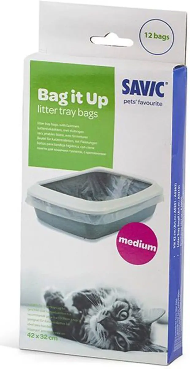Savic Bag It Up Kattenbakzakken Medium 12 Stuks