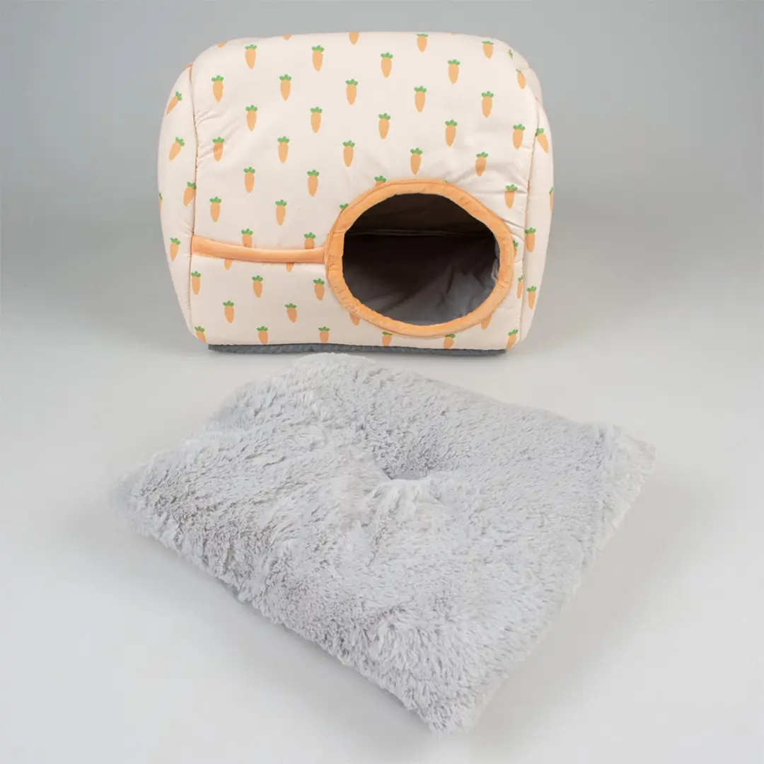Duvo+ Carrot Schuilplaats Pluche 30x25x23cm - Meerkleurig
