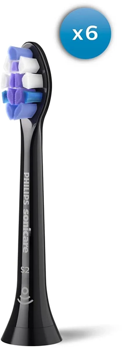 Philips Sonicare S2 HX6056/88 Opzetborstels - 6 Stuks - Zwart
