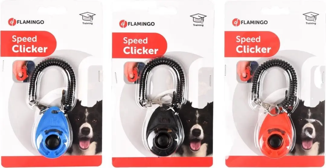 Flamingo Honden Clicker Flex - 6 Stuks - Assorti