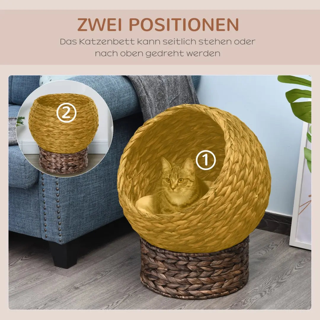 Pawhut Kattennest Rotan D30-104 - Bruin