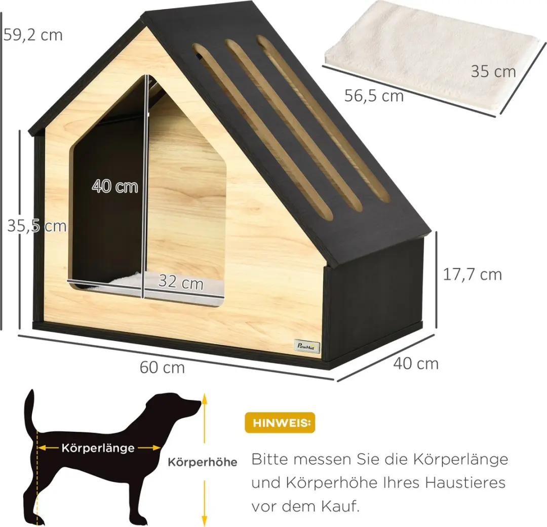 Pawhut Hondenkennel D02-120 - Bruin
