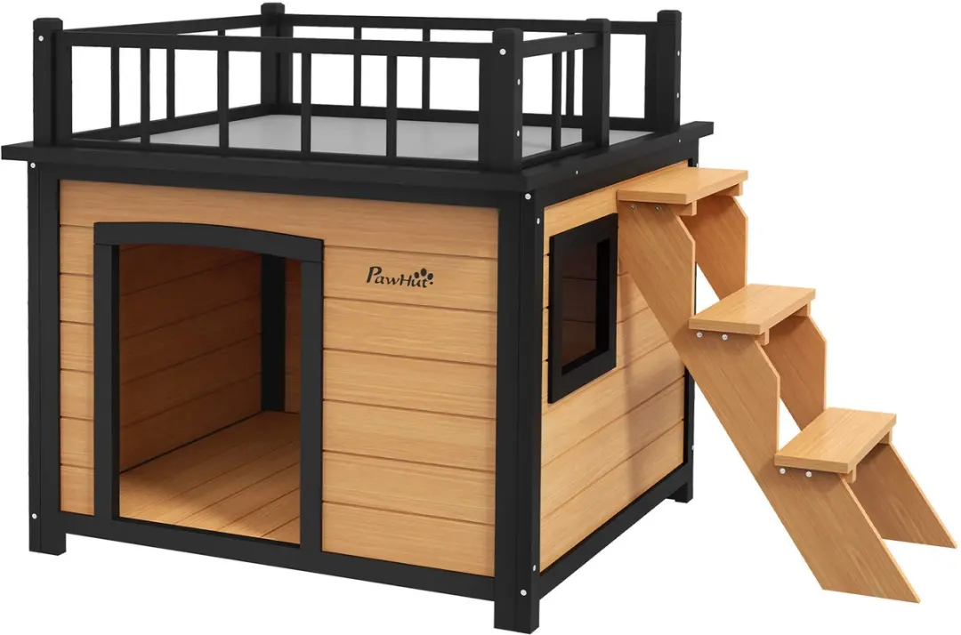 Pawhut Hundehuis met Balkon