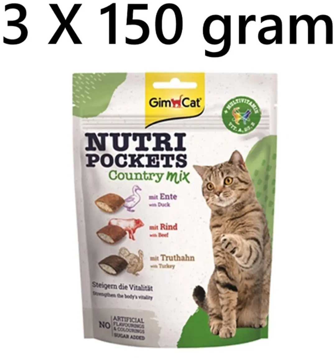 GimCat Country Mix Kattenvoer 450g (3x150g)