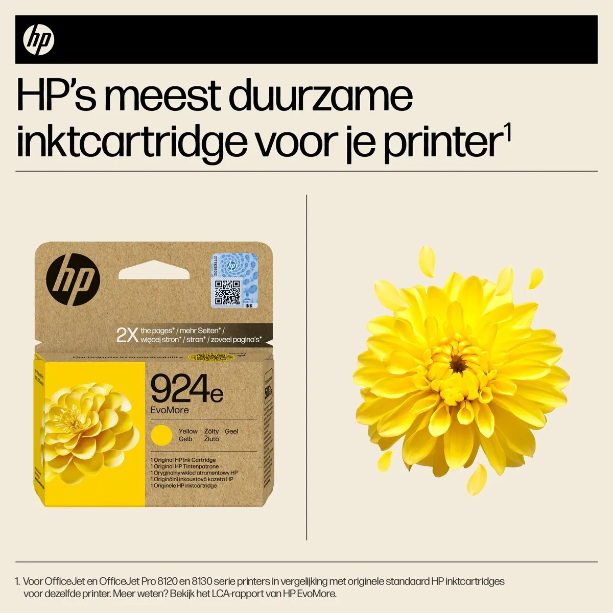 HP 4K0U9NE Inktcartridge Geel - XL