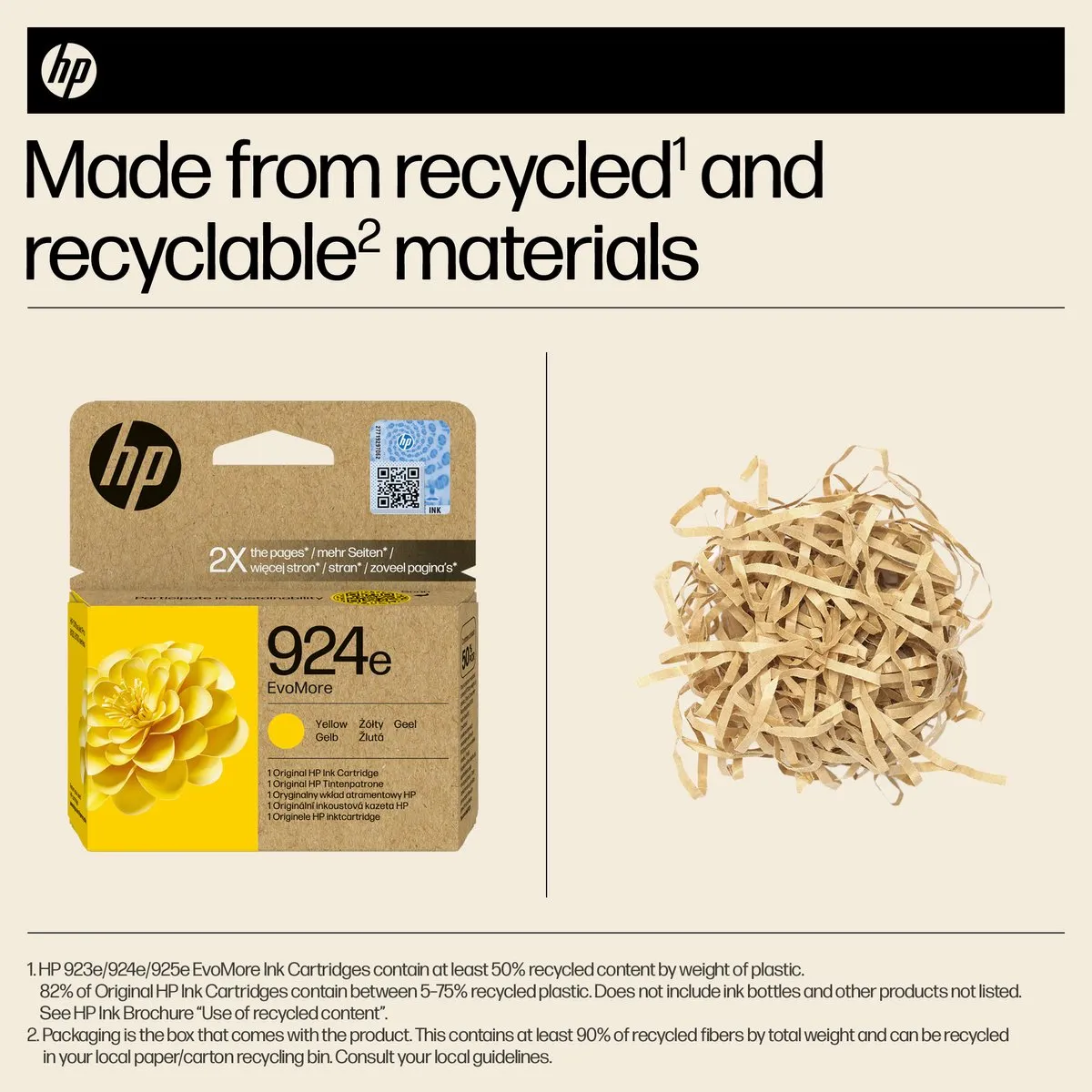 HP 4K0U9NE Inktcartridge Geel - XL