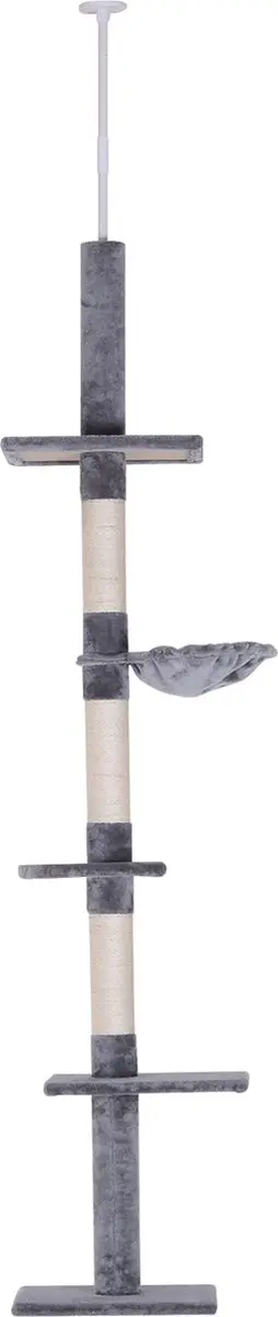 Pawhut Kattenkrabboom D30-209 - 5 Niveaus 30cm - Grijs
