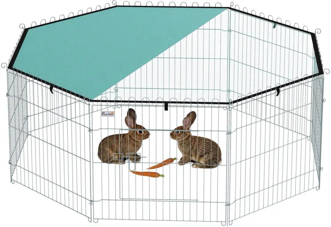 Pawhut Speelbox Huisdieren Metaal 155x155x60cm