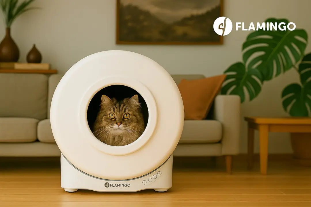 Flamingo Automatische Kattenbak XXL 72L - Wit