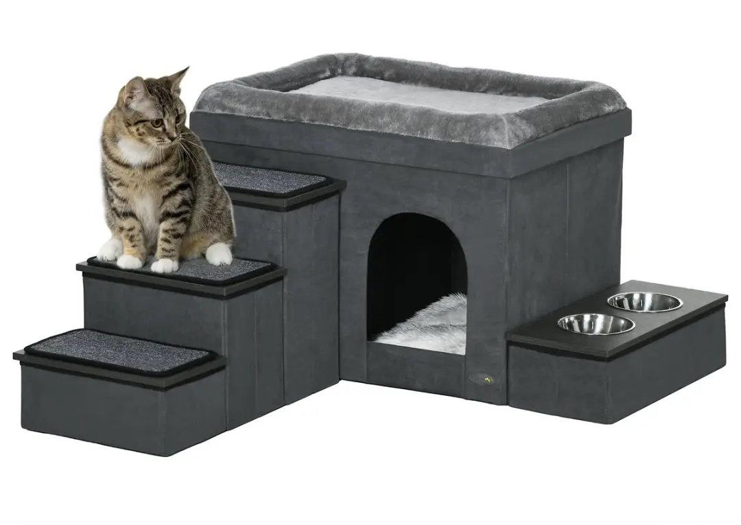 Pawhut Kattenhuis met Trap