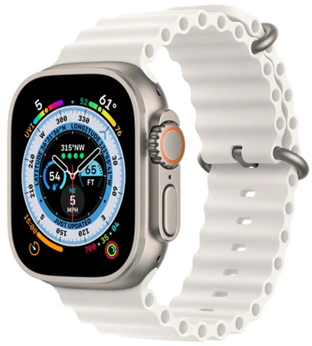 Apple Watch Ultra Verlengstuk Ocean Bandje - 49mm - Wit