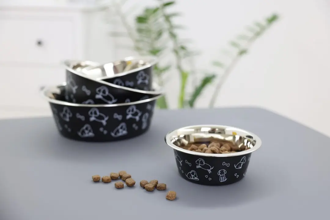 Kerbl Voederbak RVS 1800ml - Zwart