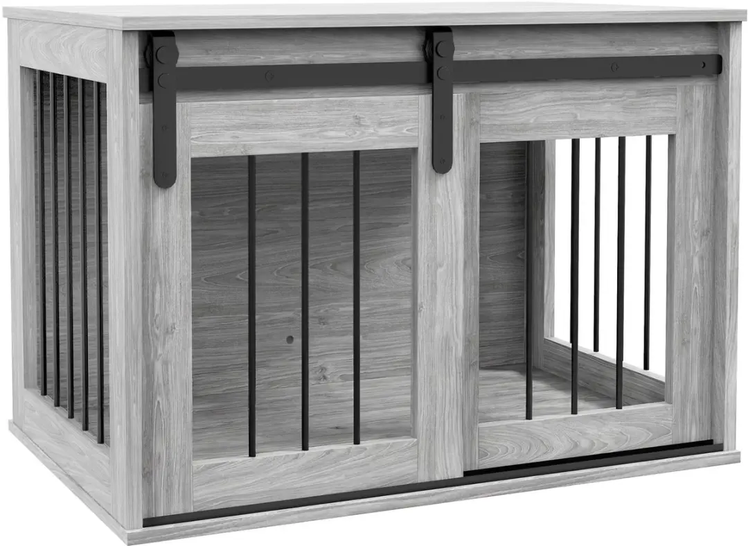 Pawhut Hondenbench Grijs 80x54x57cm