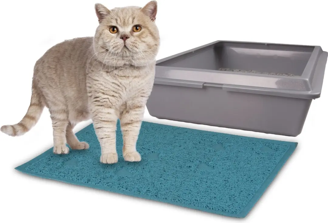 Flamingo Kattenbakmat 40x30cm - Groen