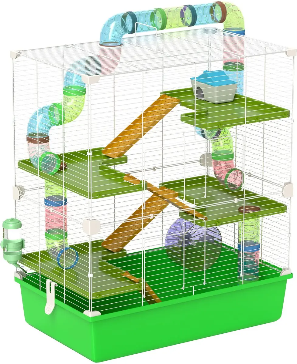 Pawhut Hamsterkooi 59x36x69cm