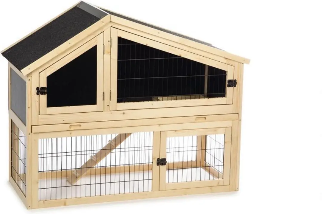 Beeztees Houten Konijnenhok Durka 122x52x98cm