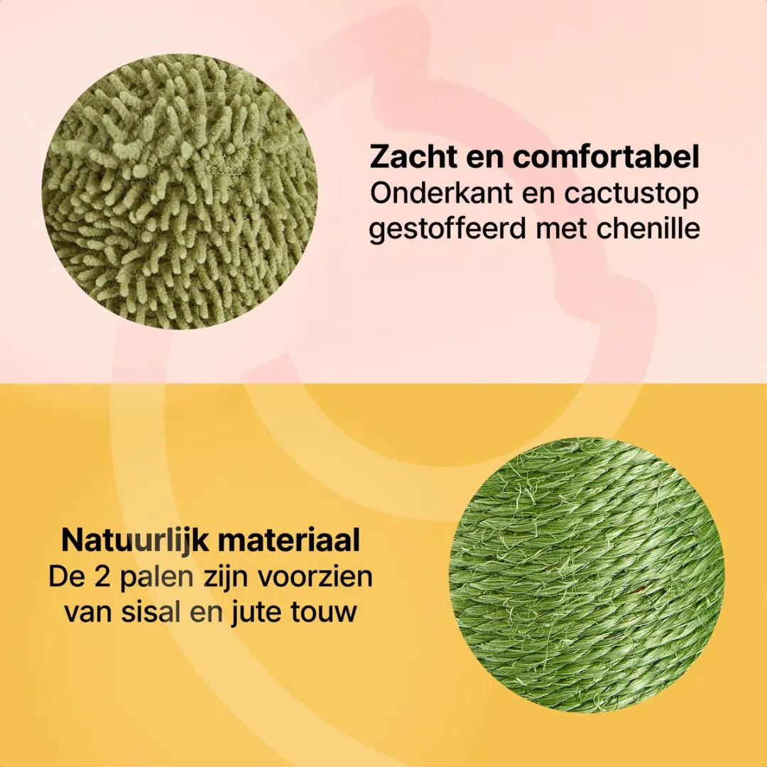 Jake and Jacky Krabpaal Cactus Groen - 70cm - 1 Ligplek