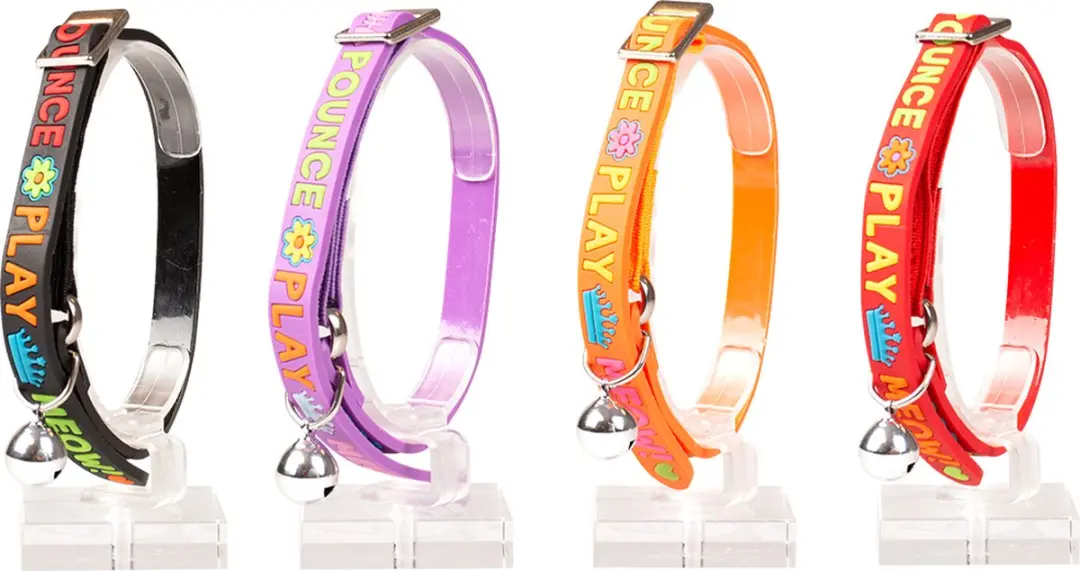 DuvoPlus Meow Kattenhalsband - 20-30cm / 10mm - Gemengde Kleuren