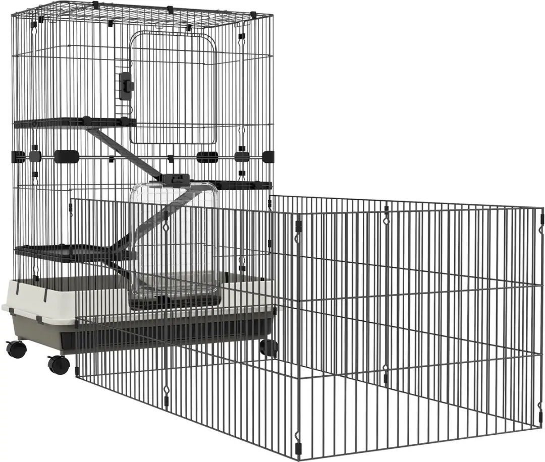 Pawhut Rolkooi Kleine Dieren 182x81x114cm