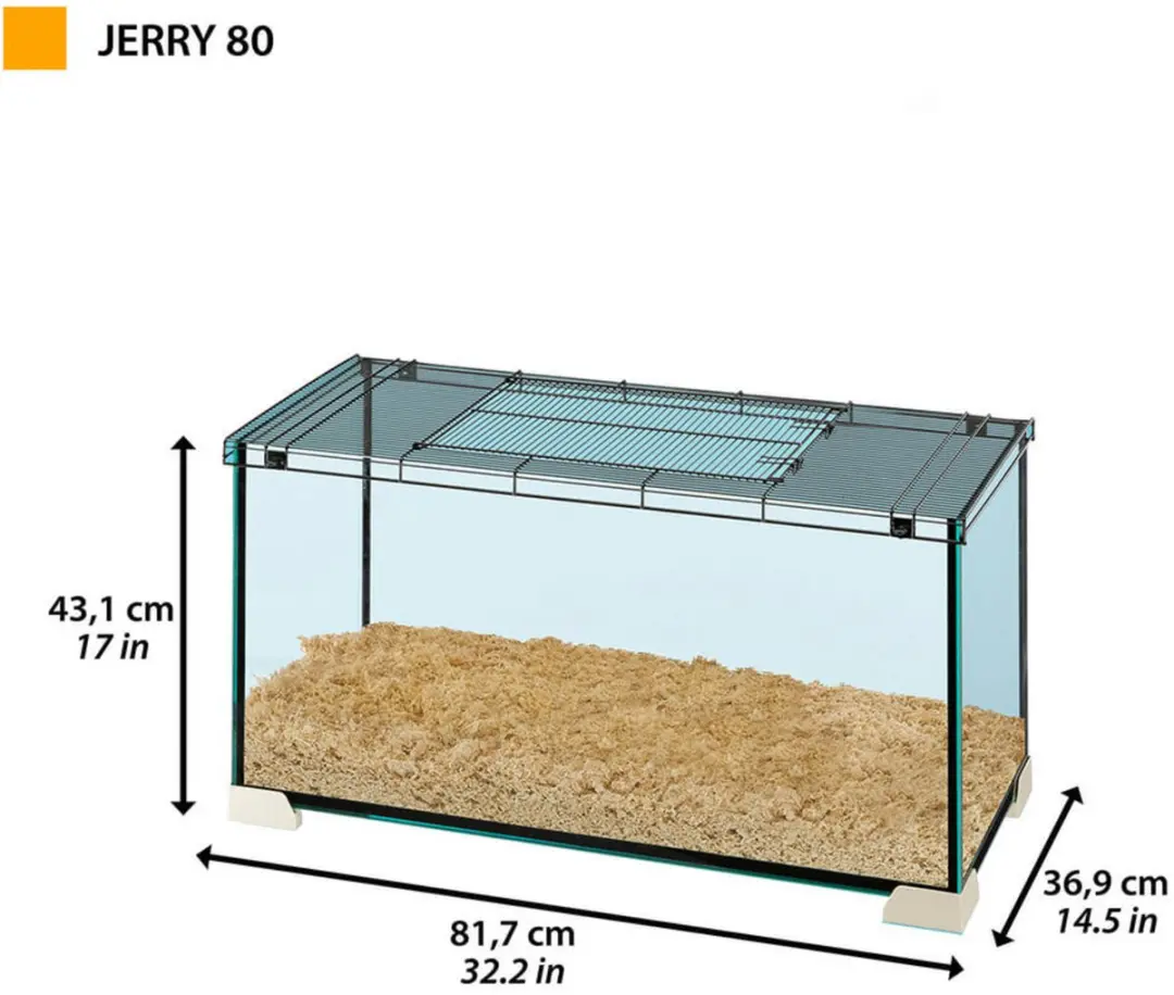 Ferplast Jerry 80 Knaagdierenkooi - 81.7x36.9x43.1 cm - Zwart