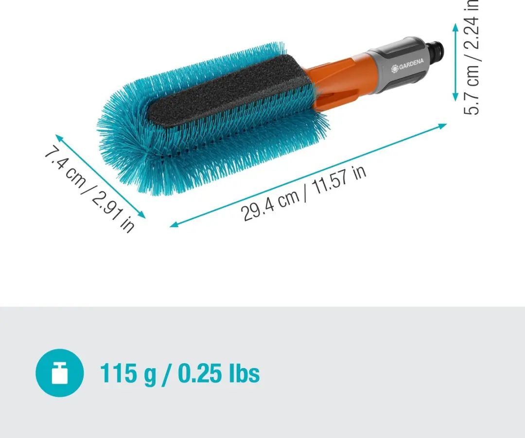 Gardena Cleansystem Wasset voor Fiets Basis - Grijs/Zwart/Oranje/Turquoise