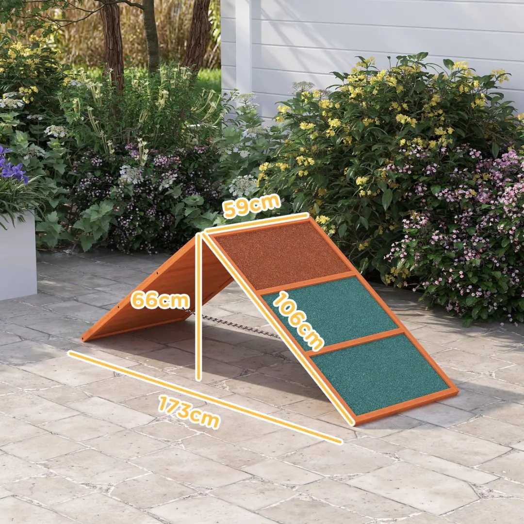 Pawhut Honden Agility Steg - Klapbare brug 173x59cm - Orange - afbeelding 6 van 6