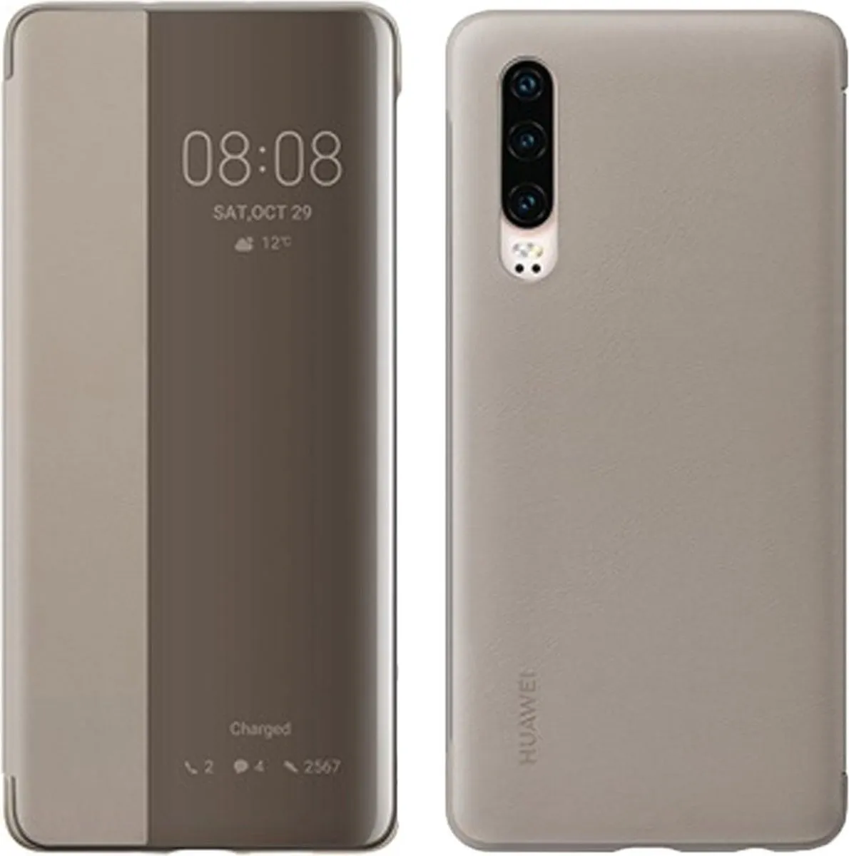 Huawei Flip View Cover P30 - Khaki - 51992864