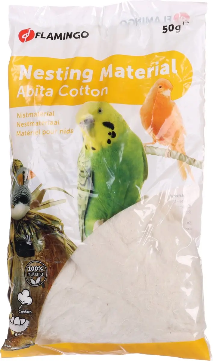 Flamingo Nestmateriaal Abita Katoen Wit