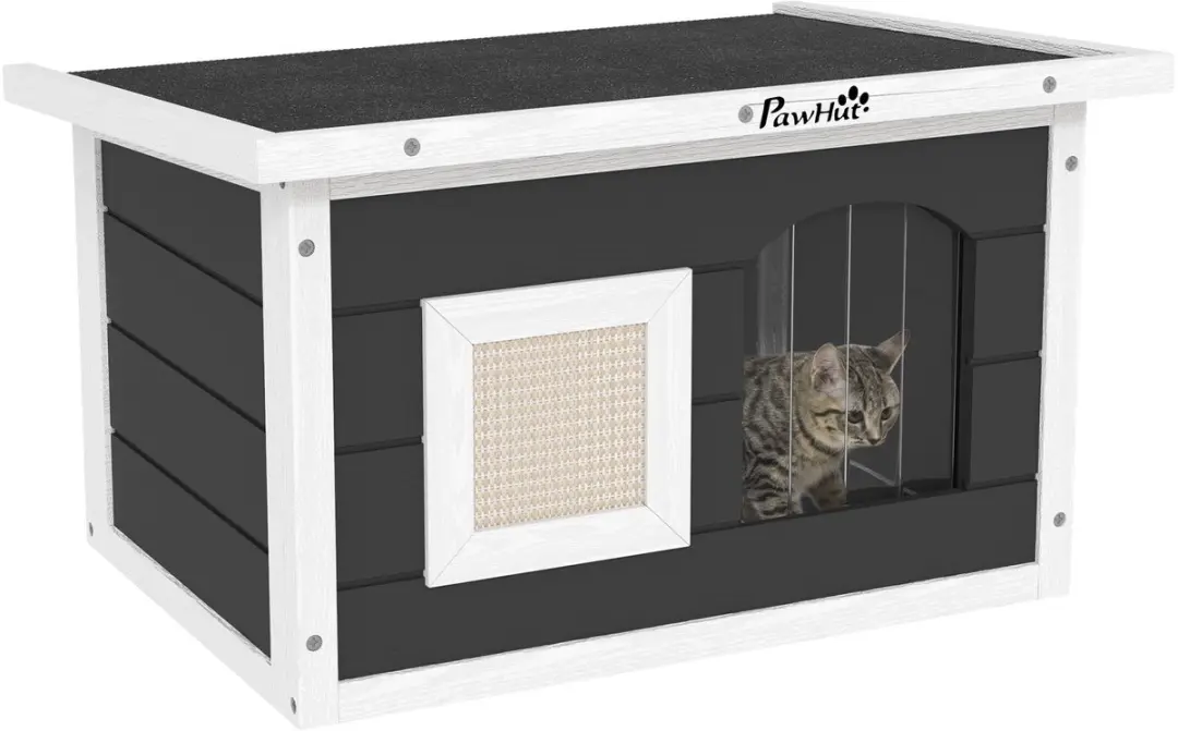 Pawhut Kattenhuis met Krabmat en Deurklep