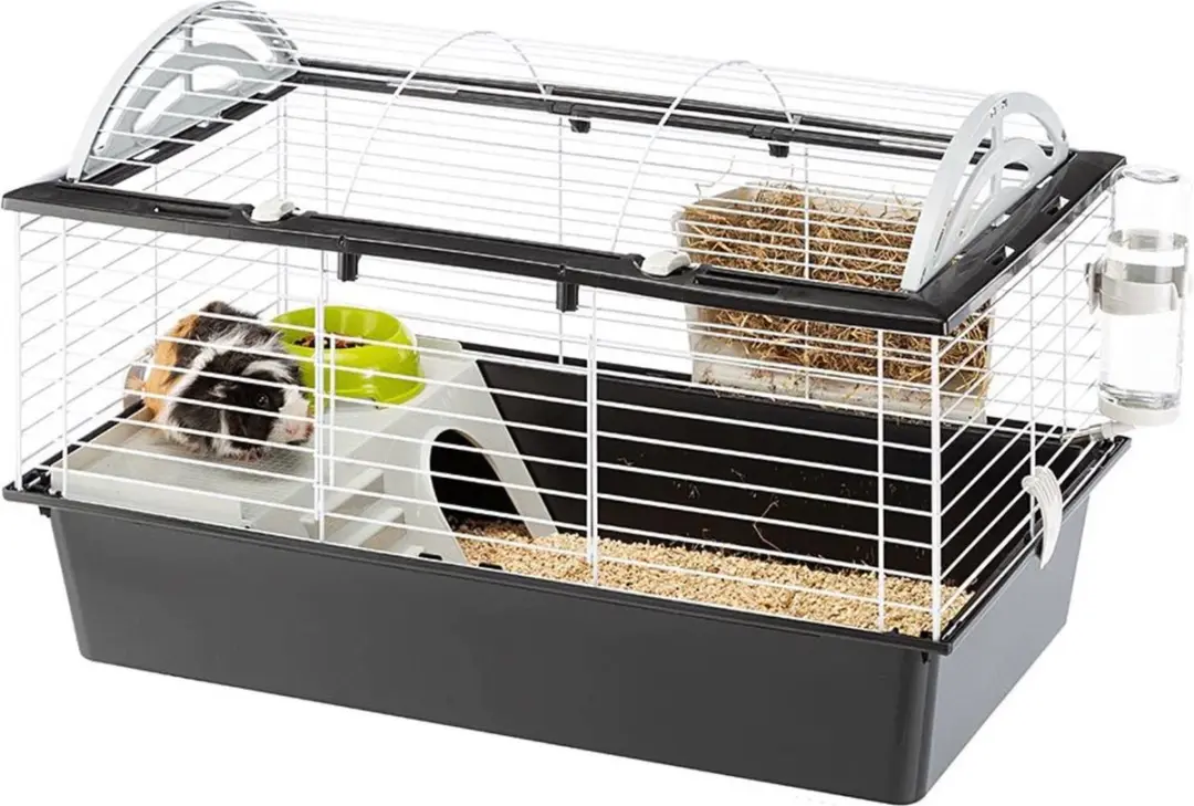 Ferplast Casita 80 Konijnenhok - 78x48x50cm - Zwart