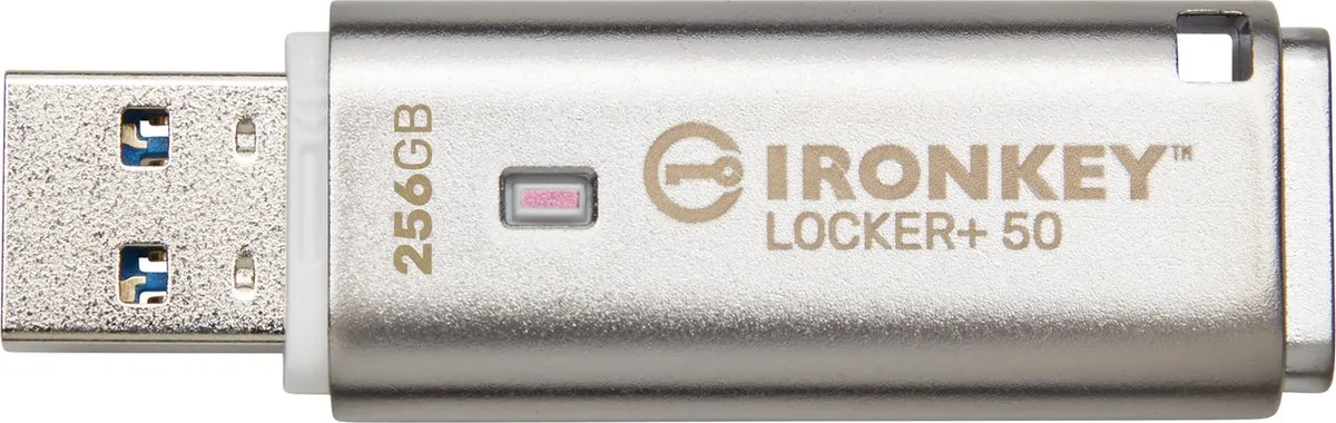 Kingston IronKey Locker+ 50 IKLP50/256GB USB - 256GB - Zilver - afbeelding 4 van 6