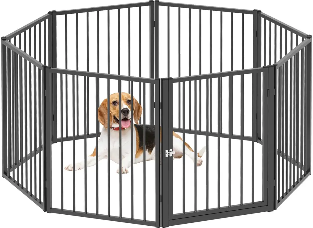 Pawhut Huisdierenspeelpen Staal 240x120x76cm