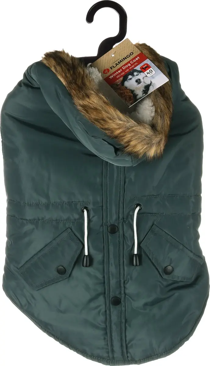 Flamingo Kimo Honden Winterjas Groen S