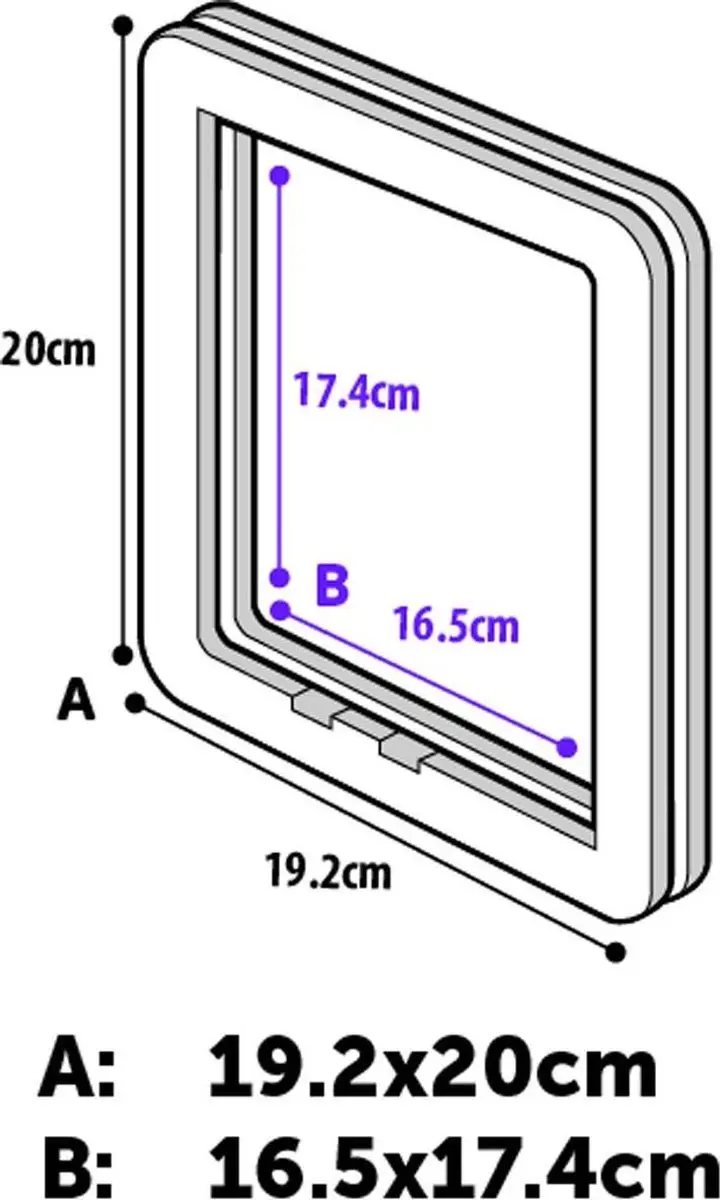 Flamingo Kattenluik 2-weg Wit - Magneetsluiting