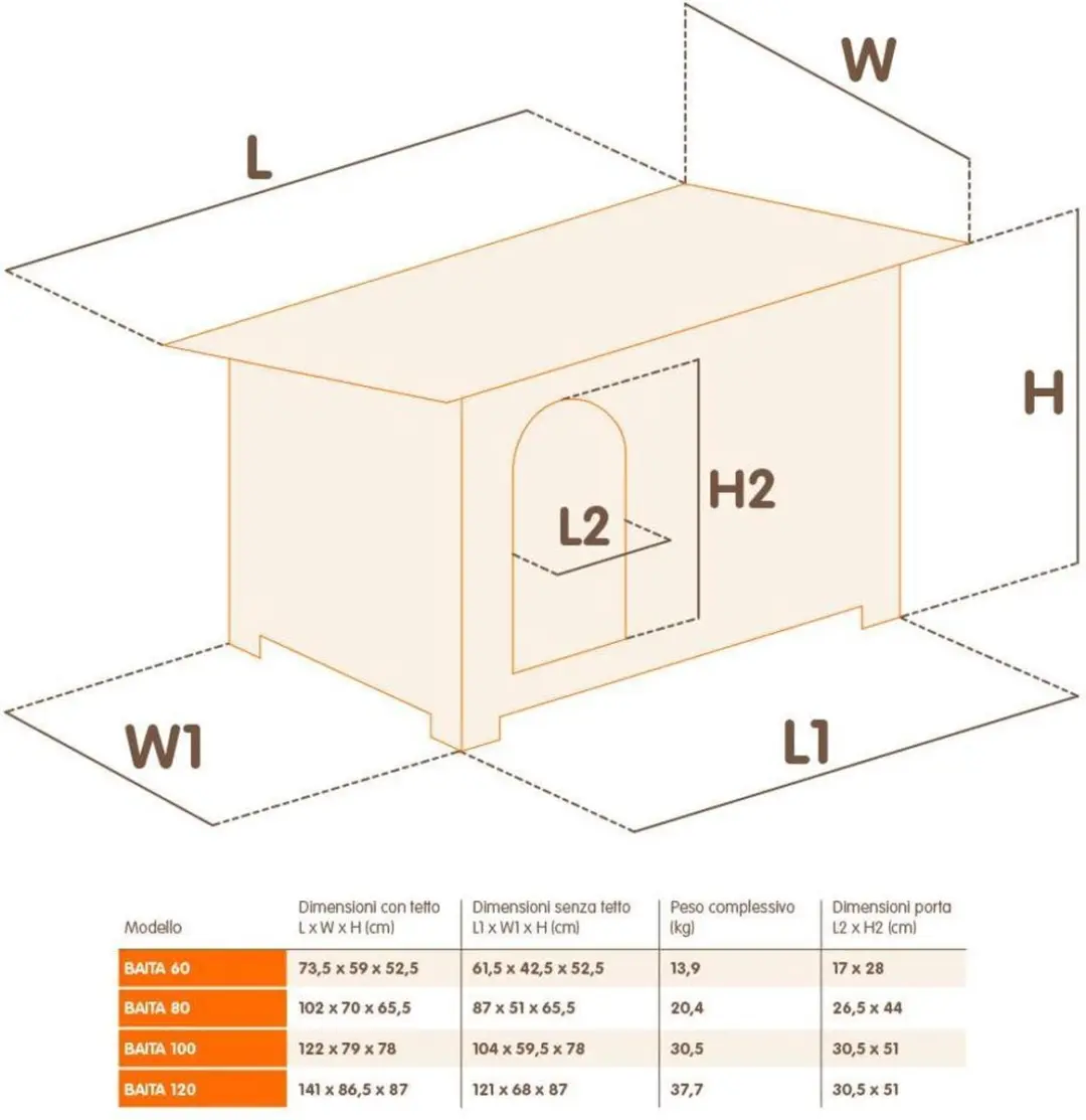 Ferplast Hondenhok Baita 80 - 102x70x65cm - Bruin - afbeelding 6 van 6