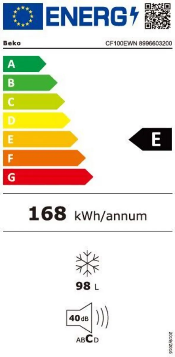 Beko CF100EWN Diepvrieskist 98L - 6 Kg/24u - Wit