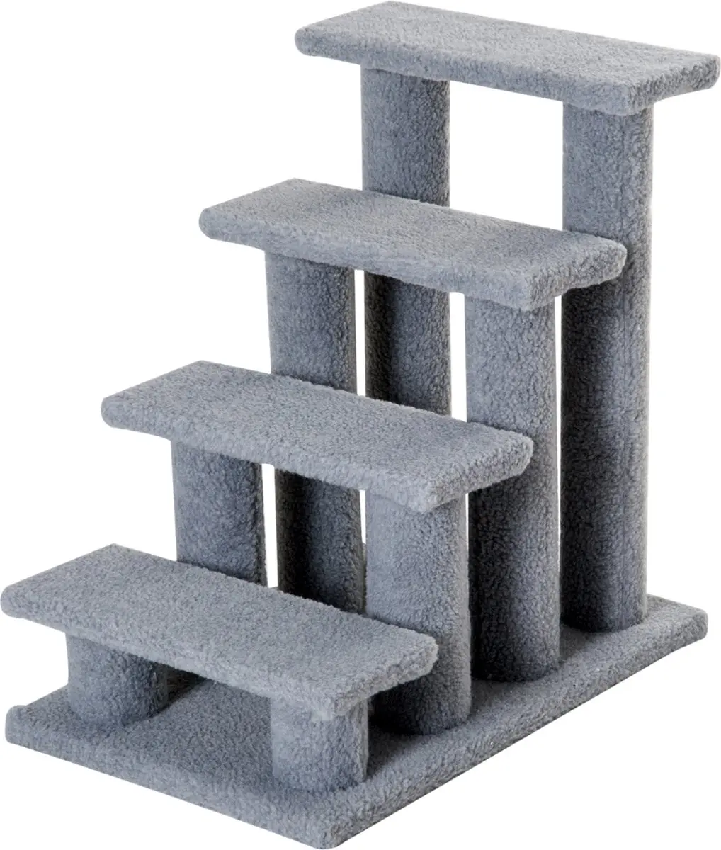 Pawhut Kattentrap 4 Treden - Grijs