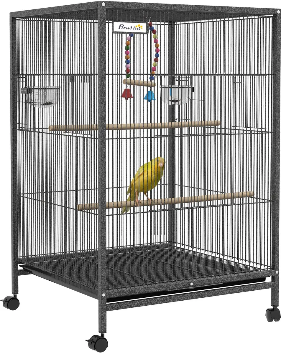 Pawhut Vogelkooi Staal 48x46x74cm