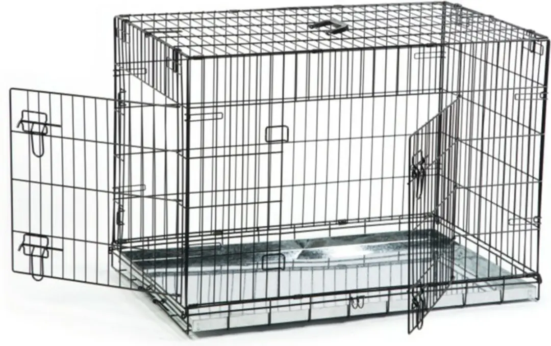 Beeztees Hondenbench 2 Deurs L - 89x60x66cm - Zwart