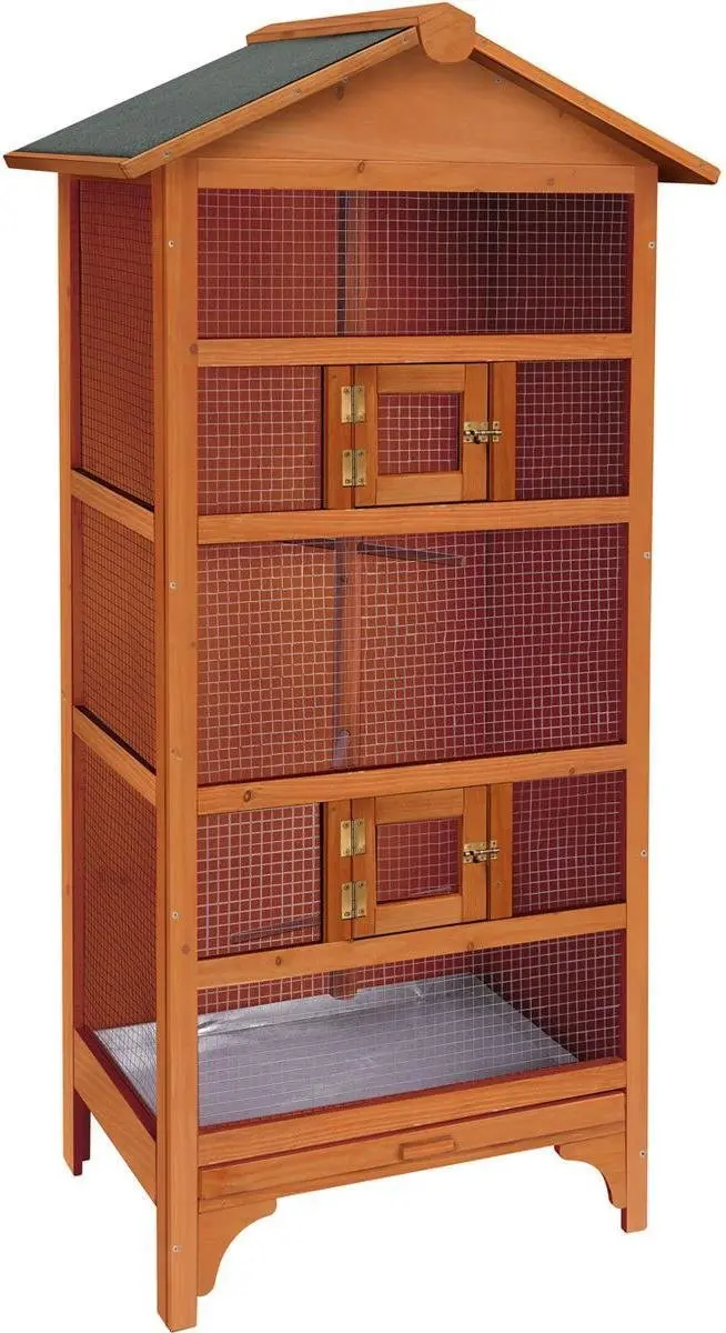 Flamingo Nevada Volière Hout - 78x57x157,5cm - Bruin