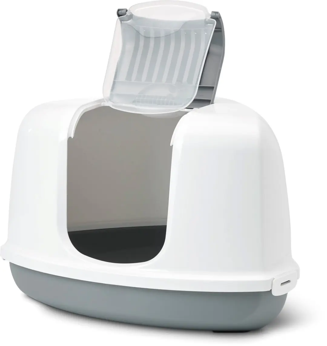 Savic Nestor Corner Kattenbak Hoektoilet Grijs/Wit