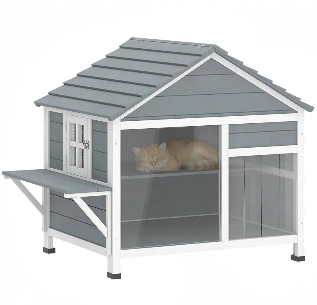 Pawhut Kattenhuis Vurenhout