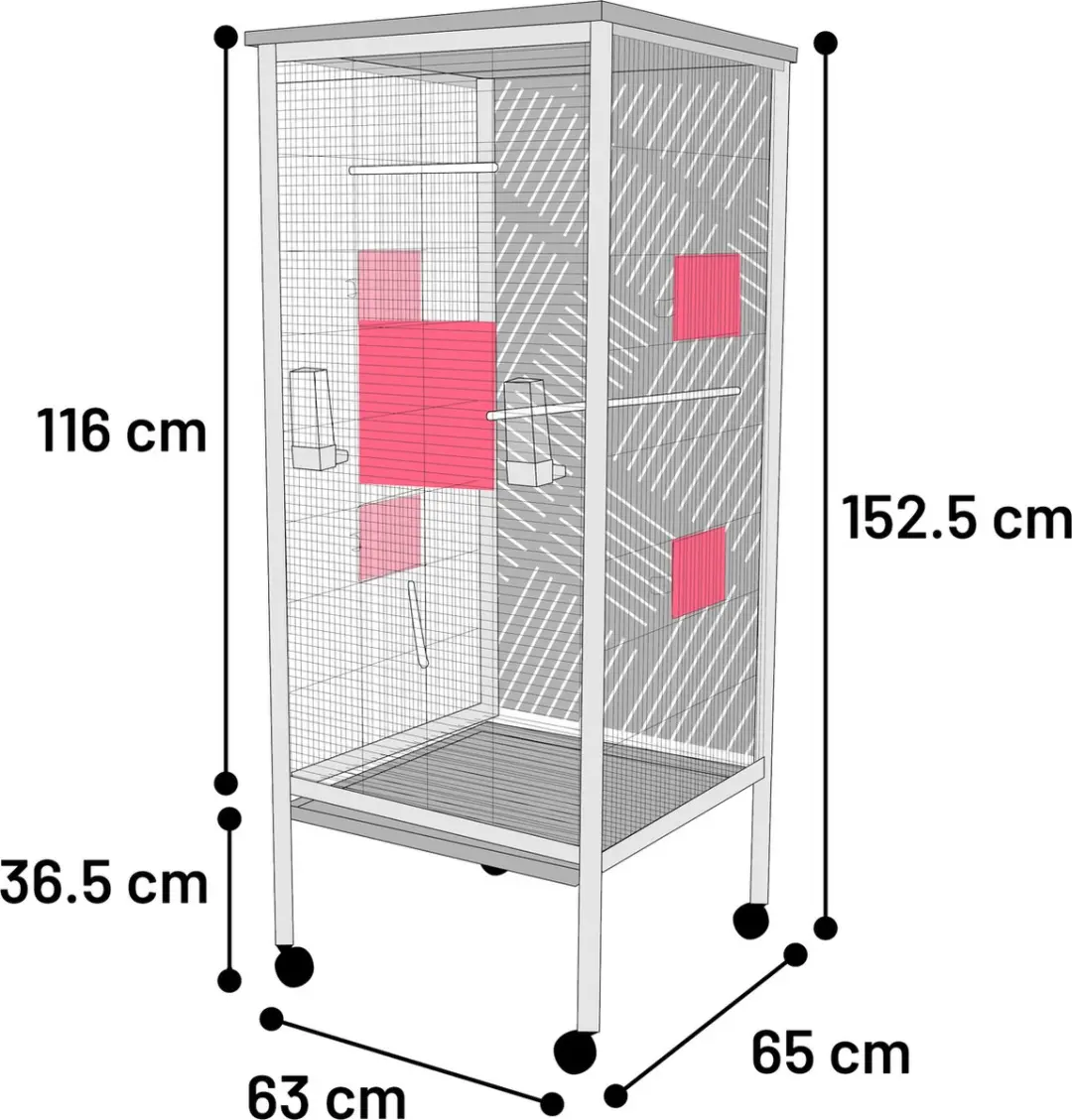 Flamingo Volière Falco - Koper 63x65x152.5cm