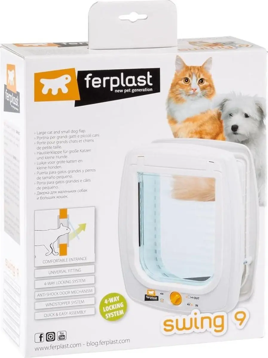 Ferplast Dierenluik Swing Kattenluik Wit